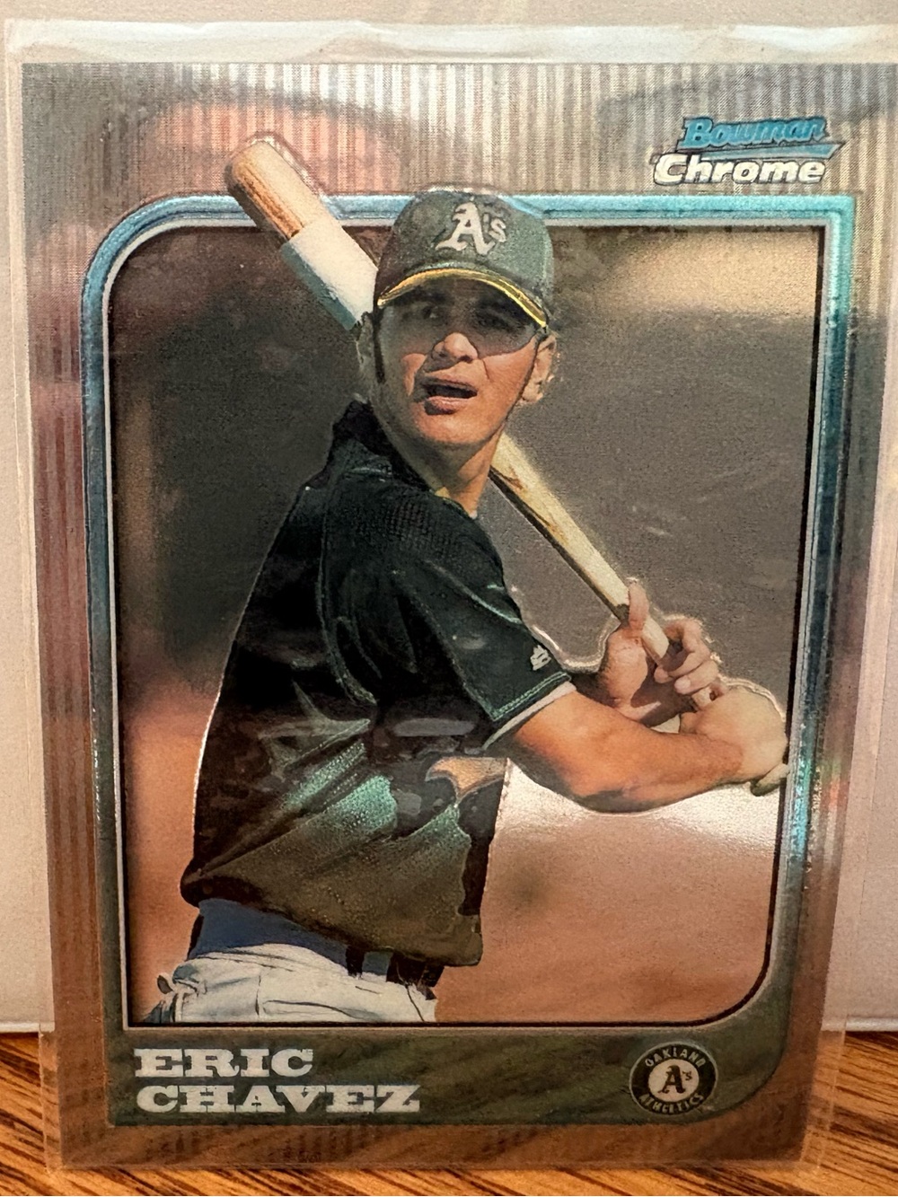 Eric Chavez Oakland A's Bowman Chrome Baseball Card